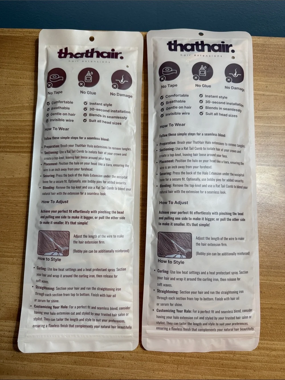 Thathair Cream Blonde Clip-In Hair Extensions - 12”